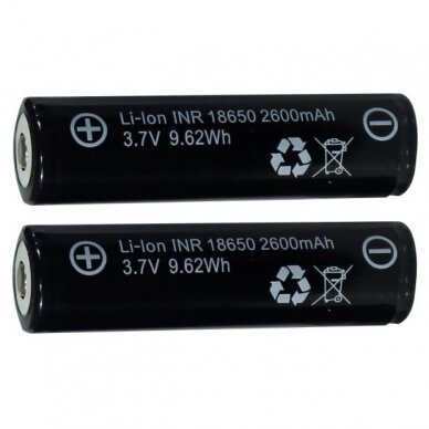 Akumuliatorius 18650 3.7V 2600mAh 9.62Wh Li-Ion ELWIS BAT002 2