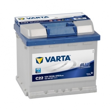 Akumuliatorius VARTA C22 52Ah 470A