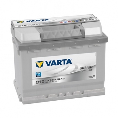 Akumuliatorius VARTA D15 63Ah 610A