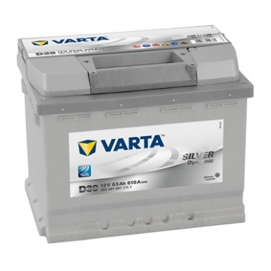 Akumuliatorius VARTA D39 63Ah 610A