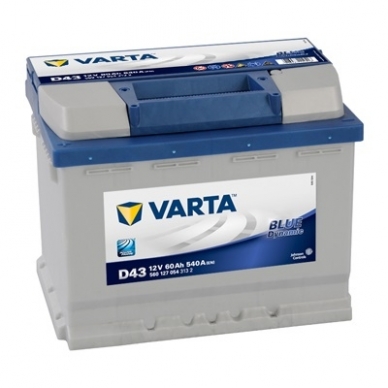 Akumuliatorius VARTA D43 60Ah 540A