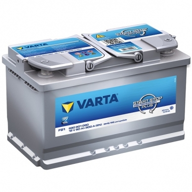 Akumuliatorius VARTA F21 80Ah 800A Start-Stop Plus AGM