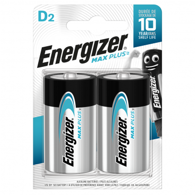 Baterija Energizer Max Plus D LR20 2vnt