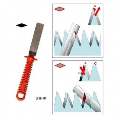 Diamond rhombic file 17/70mm SAMURAI DFH-70 1