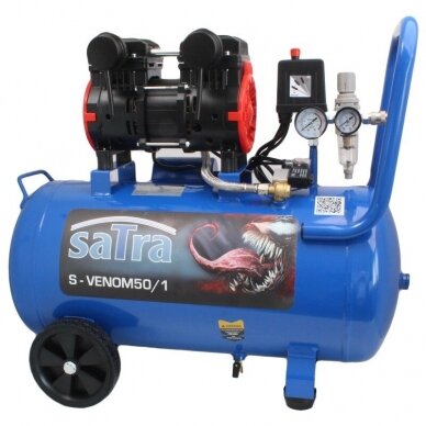 Oro kompresorius betepalinis su tiesiogine pavara 230V 1.5HP 1.1KW 50L 212L/min SATRA