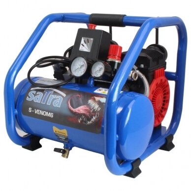 Oro kompresorius betepalinis su tiesiogine pavara 230V 1.5HP 1.1KW 6L 212L/min SATRA 1