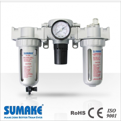 Slėgio reguliatorius oro filtras tepalinė 1/2" SUMAKE